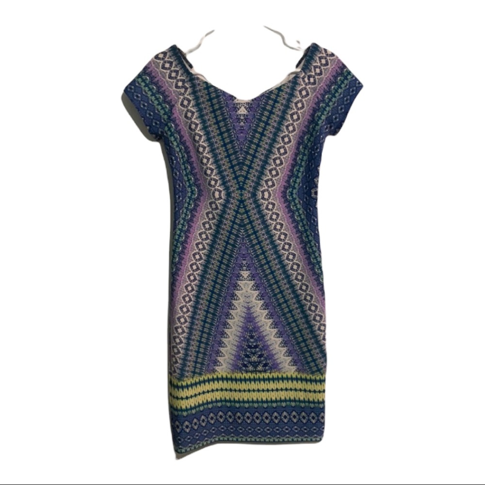 Bisou Bisou Michelle Bohbot Patterned Dress